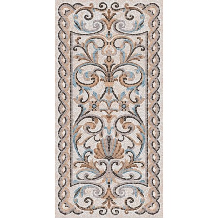 Керамический гранит 119,5х238,5 Мозаика беж декорированный лаппатированный (2,85/42,75)