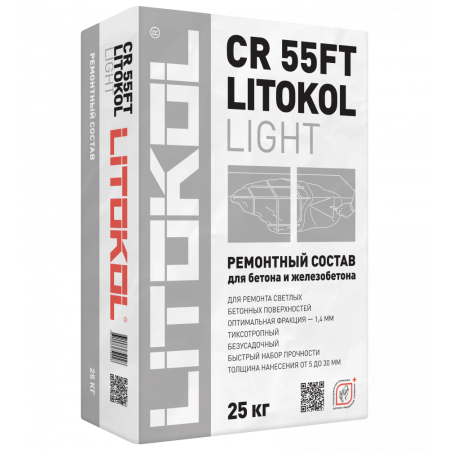 Ремонтный состав LITOKOL CR55FT Light, 25 кг