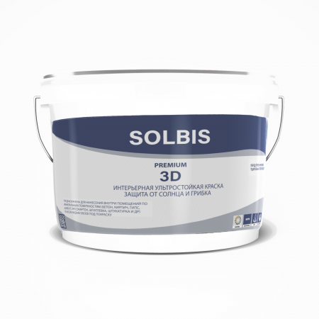 Краска  SOLBIS 3D Ультростойкая (ВД-АК 205) F-375, 12 кг